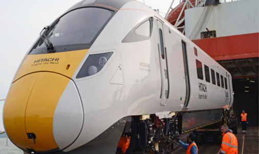 Hitachi's fiberglass enclosure for the driver's cab of the IEP project exported to the UK